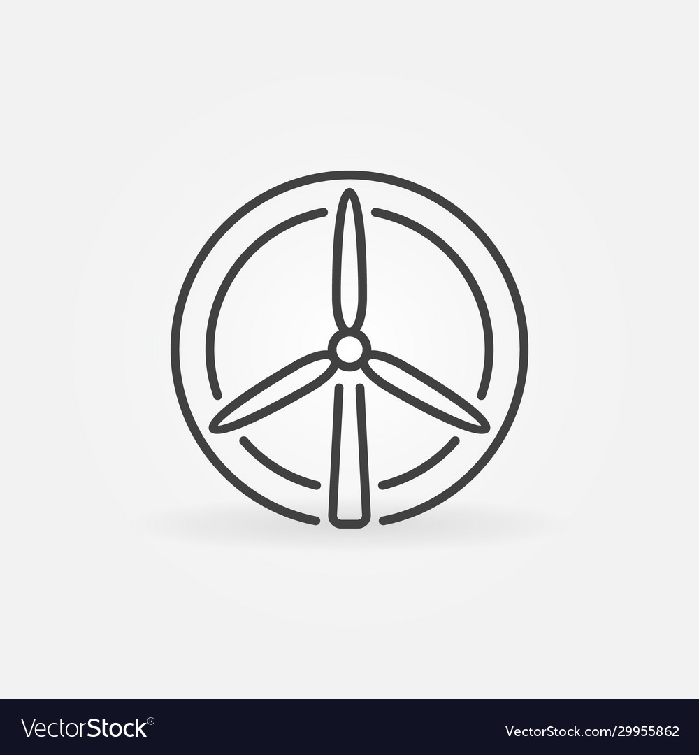 Windkraftanlage Kreis Icon