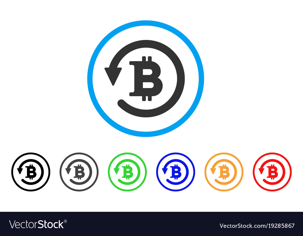 Bitcoin chargeback rounded icon