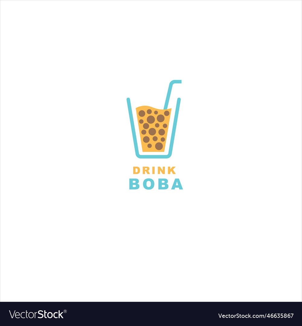 Boba logo for business icon