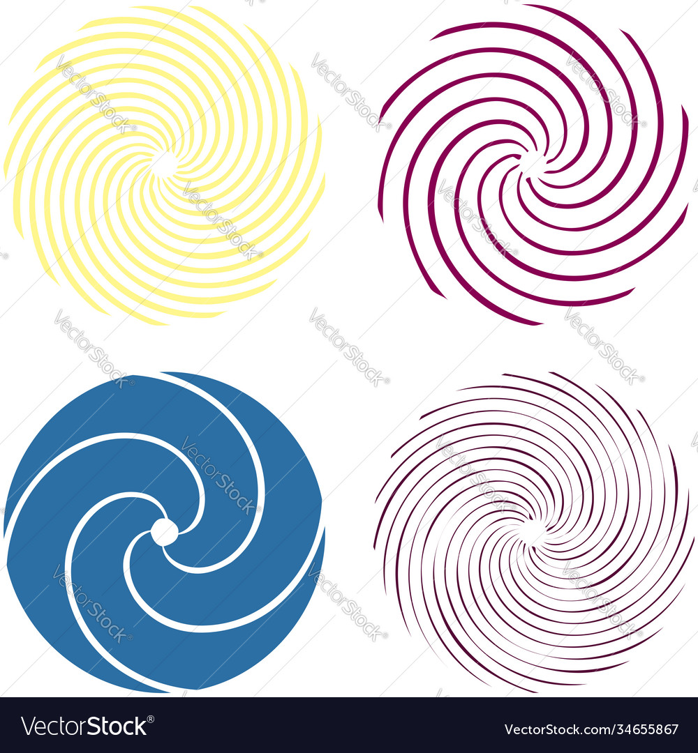 Circular spiral swirl twirl design element Vector Image Circular spiral swirl twirl design element