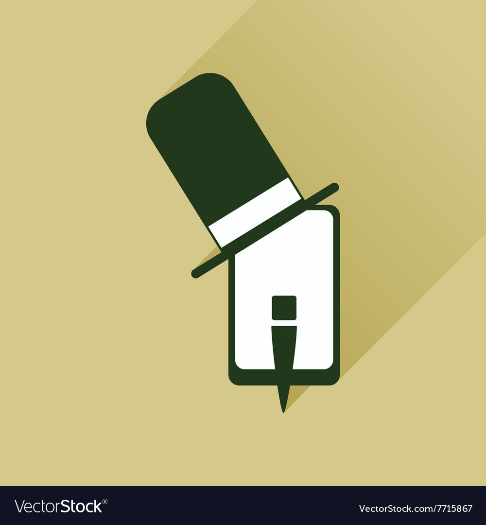 Flat web icon with long shadow mobile gentleman