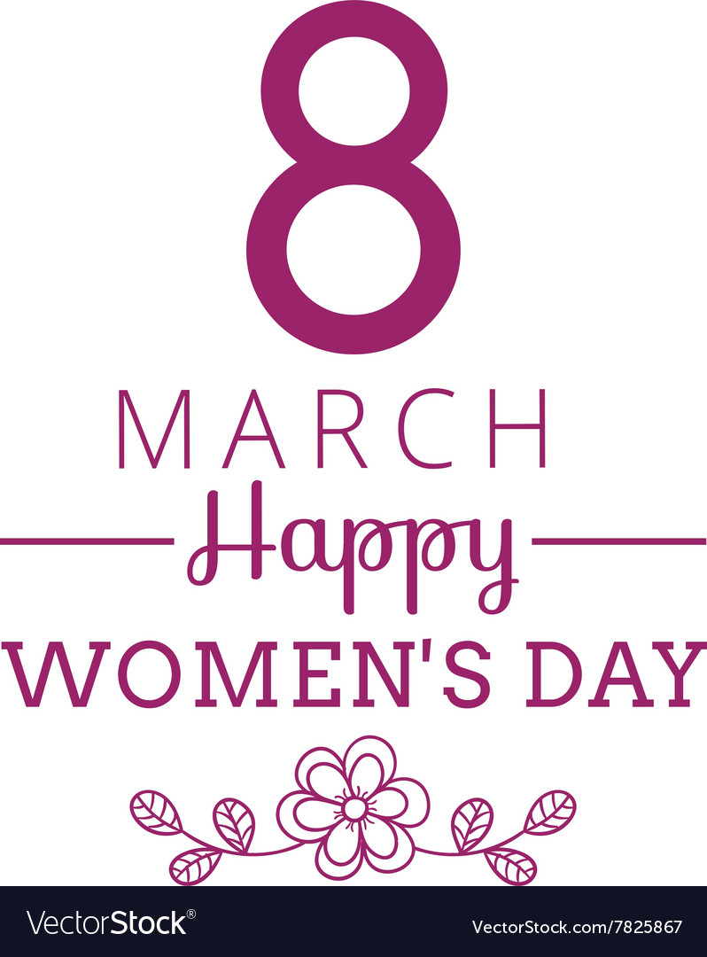 Happy women day Royalty Free Vector Image - VectorStock