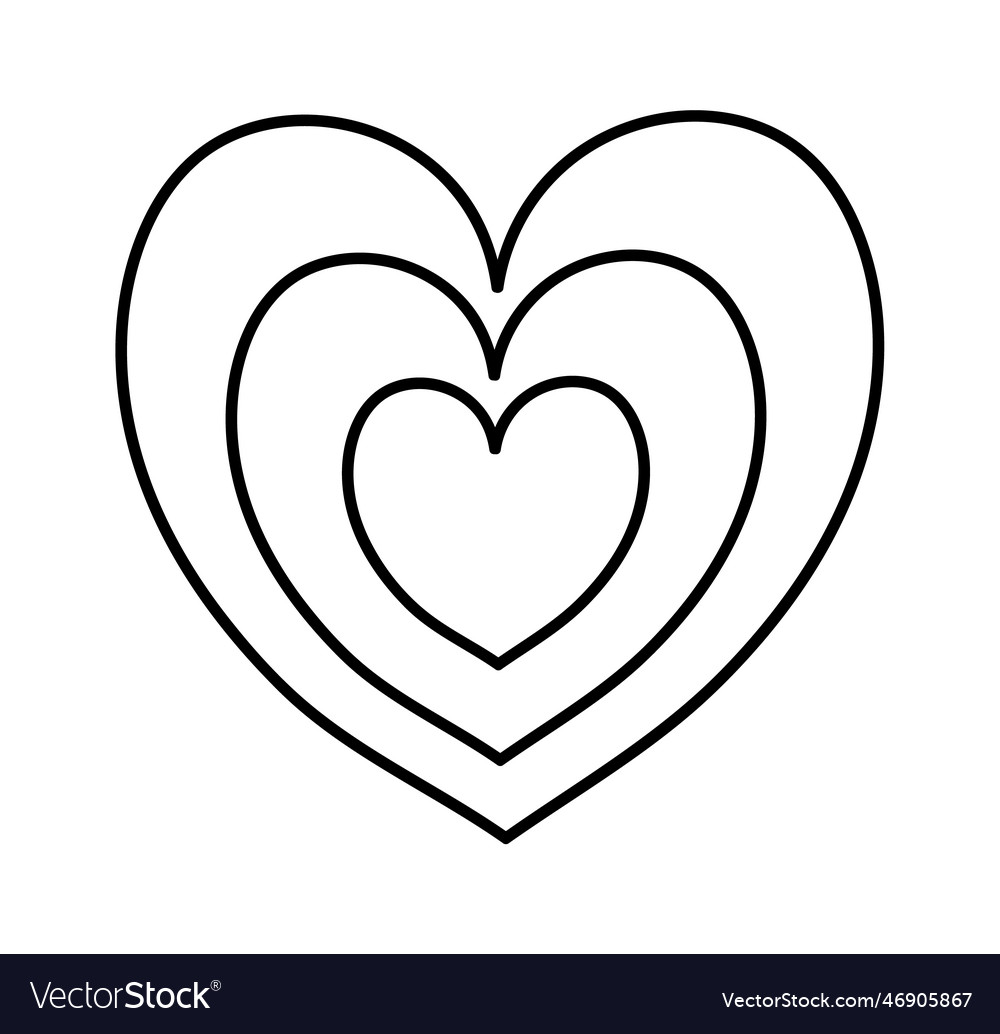 Heart Lined Icon Royalty Free Vector Image - Vectorstock