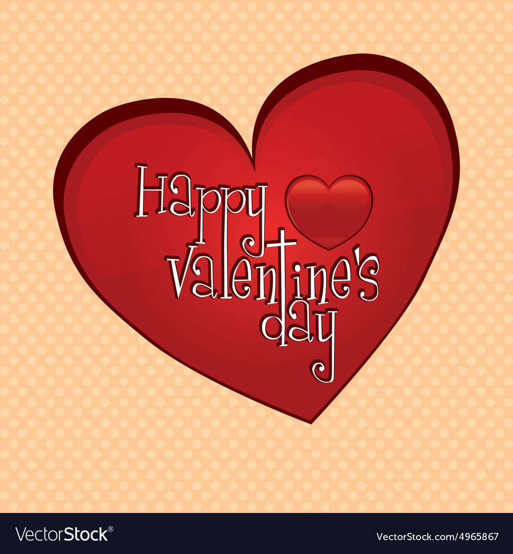 Light yellow background with a heart and text Vector Image