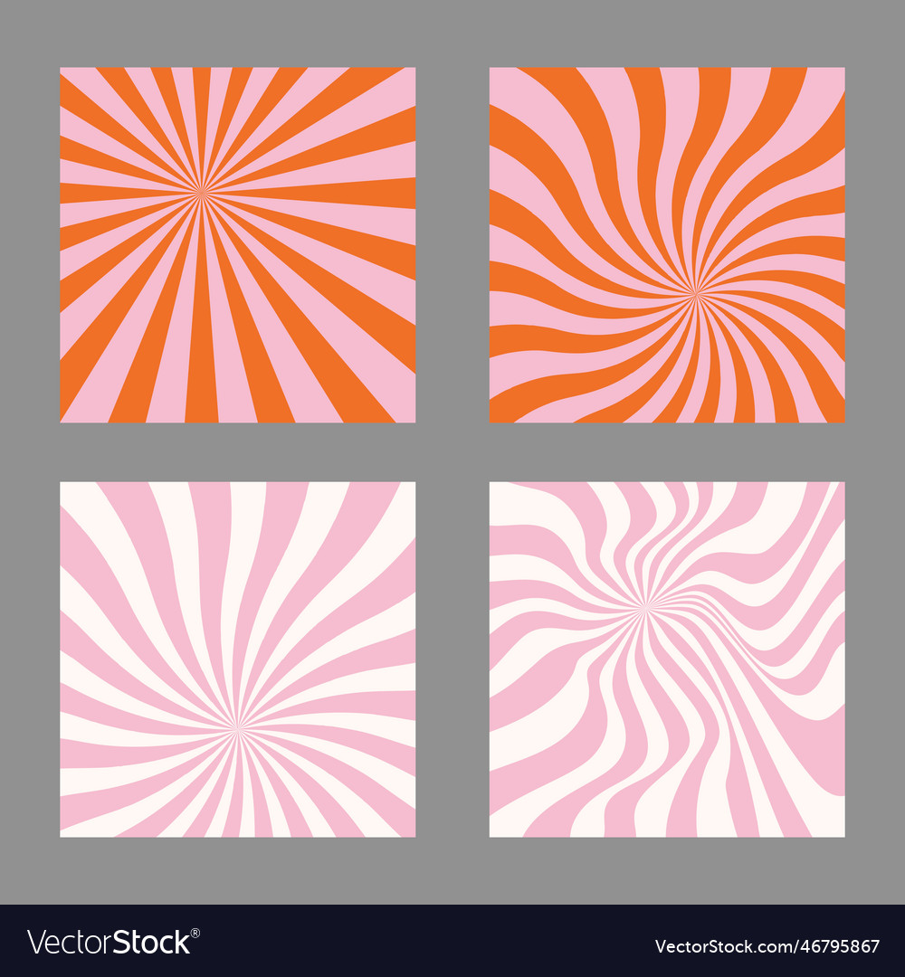 Pink circus groovy background retro swirl burst Vector Image