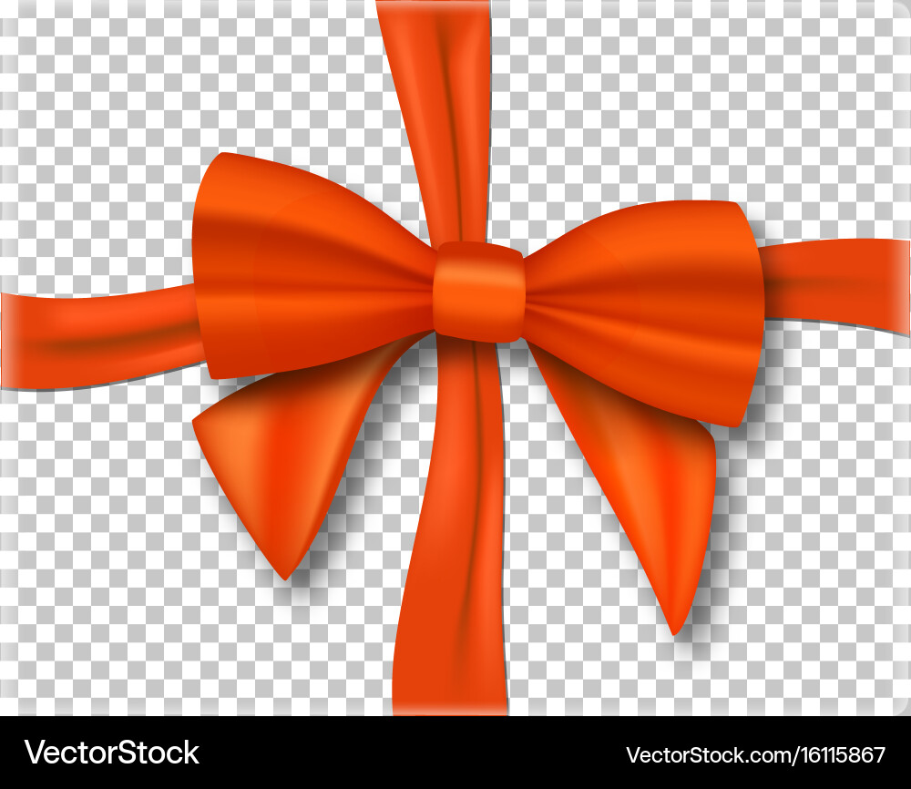 Realistic ribbon isolated on transparent Vector Image
