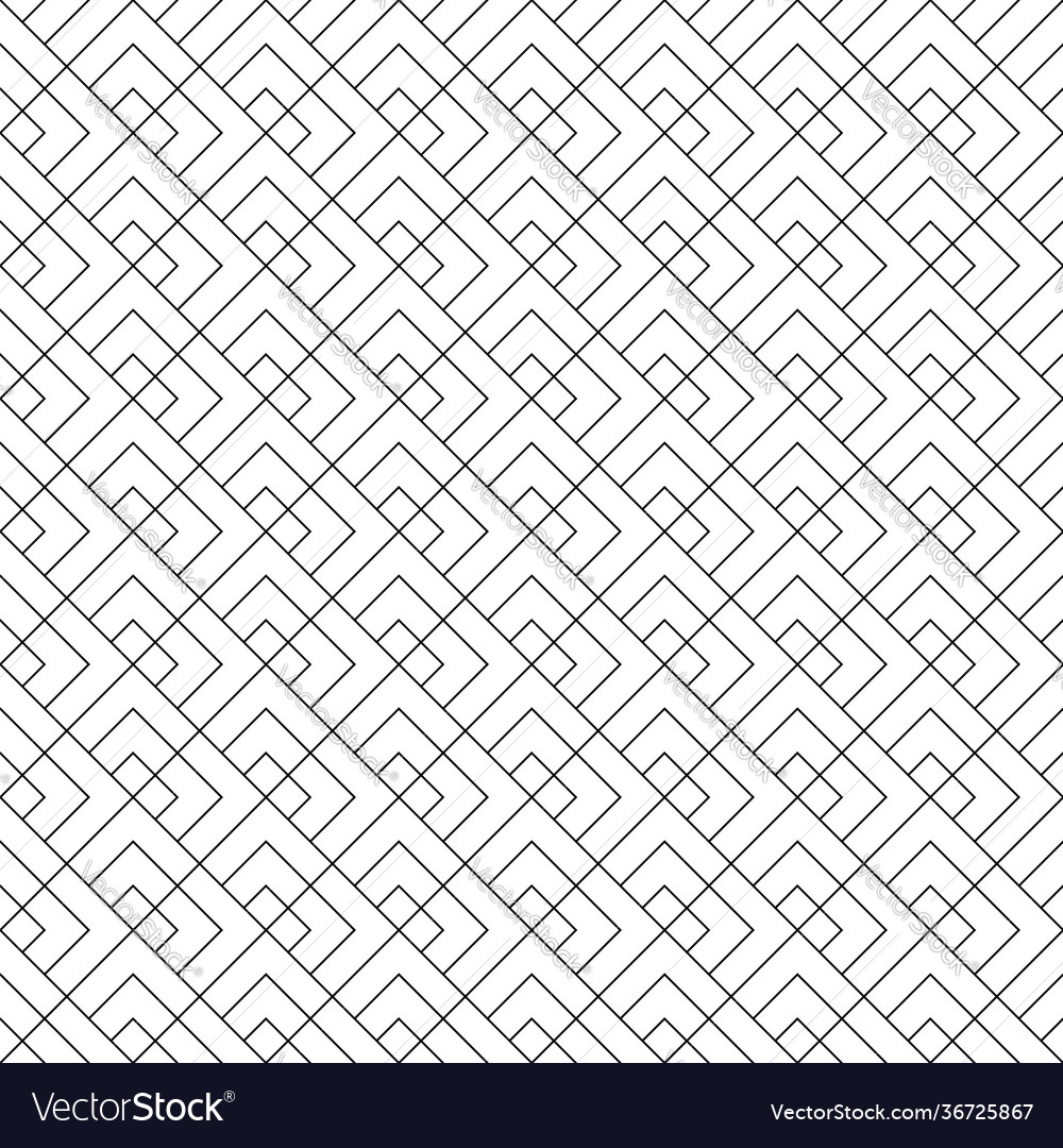 Seamless geometric pattern black on white