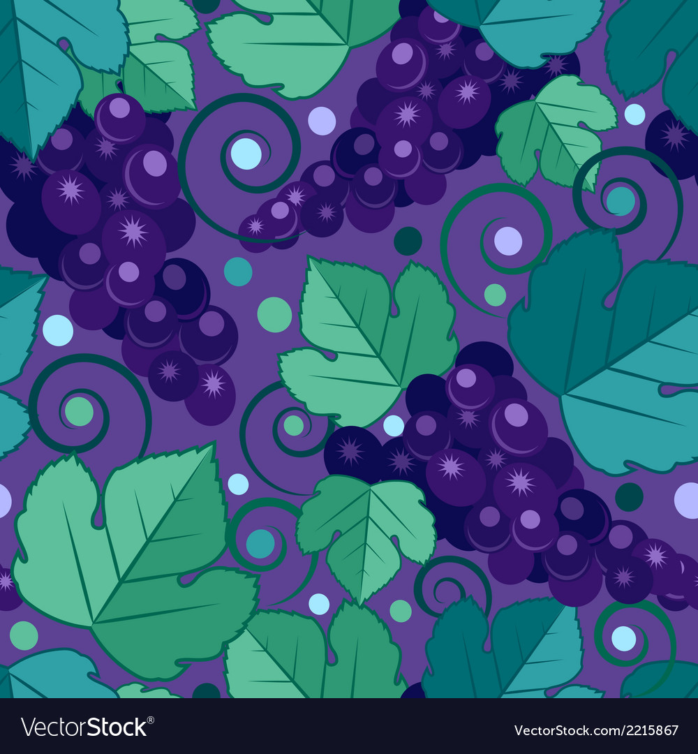 Seamless pattern with grape