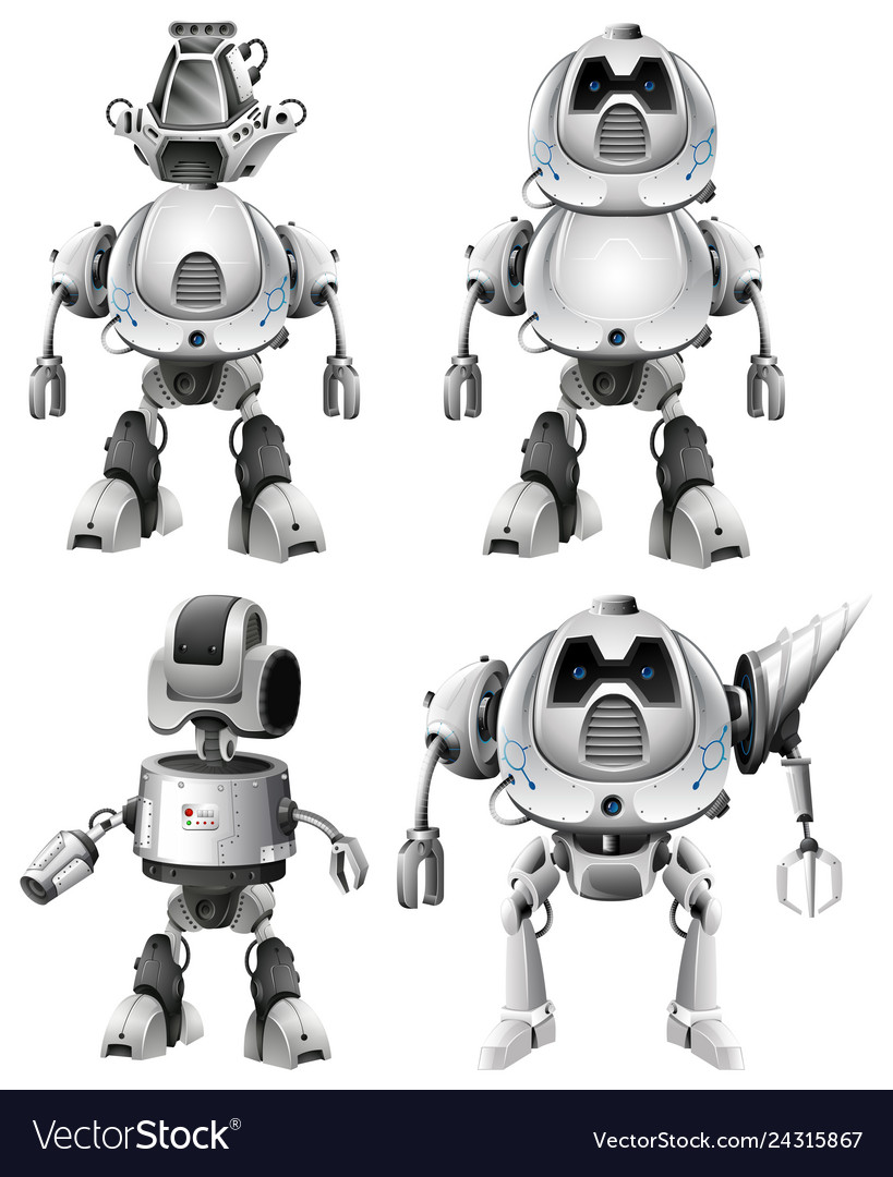 Set of robot character