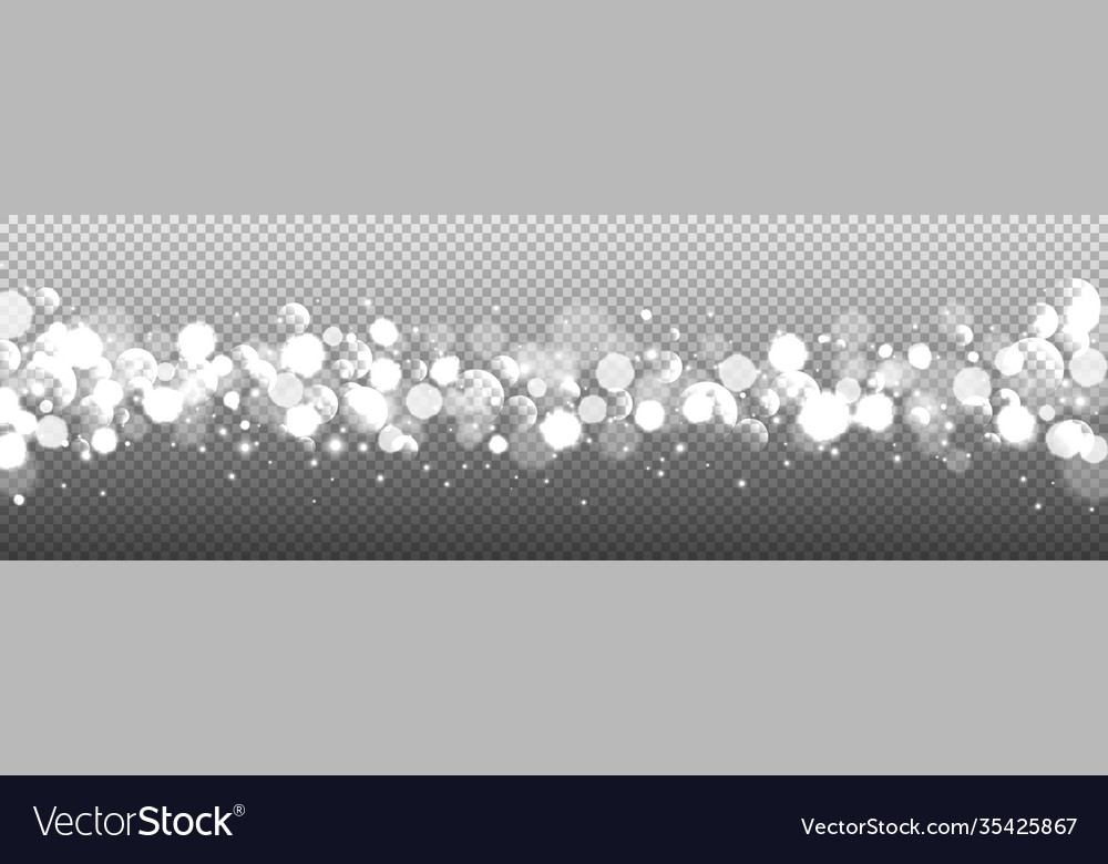 Silver bokeh banner christmas glitter effect