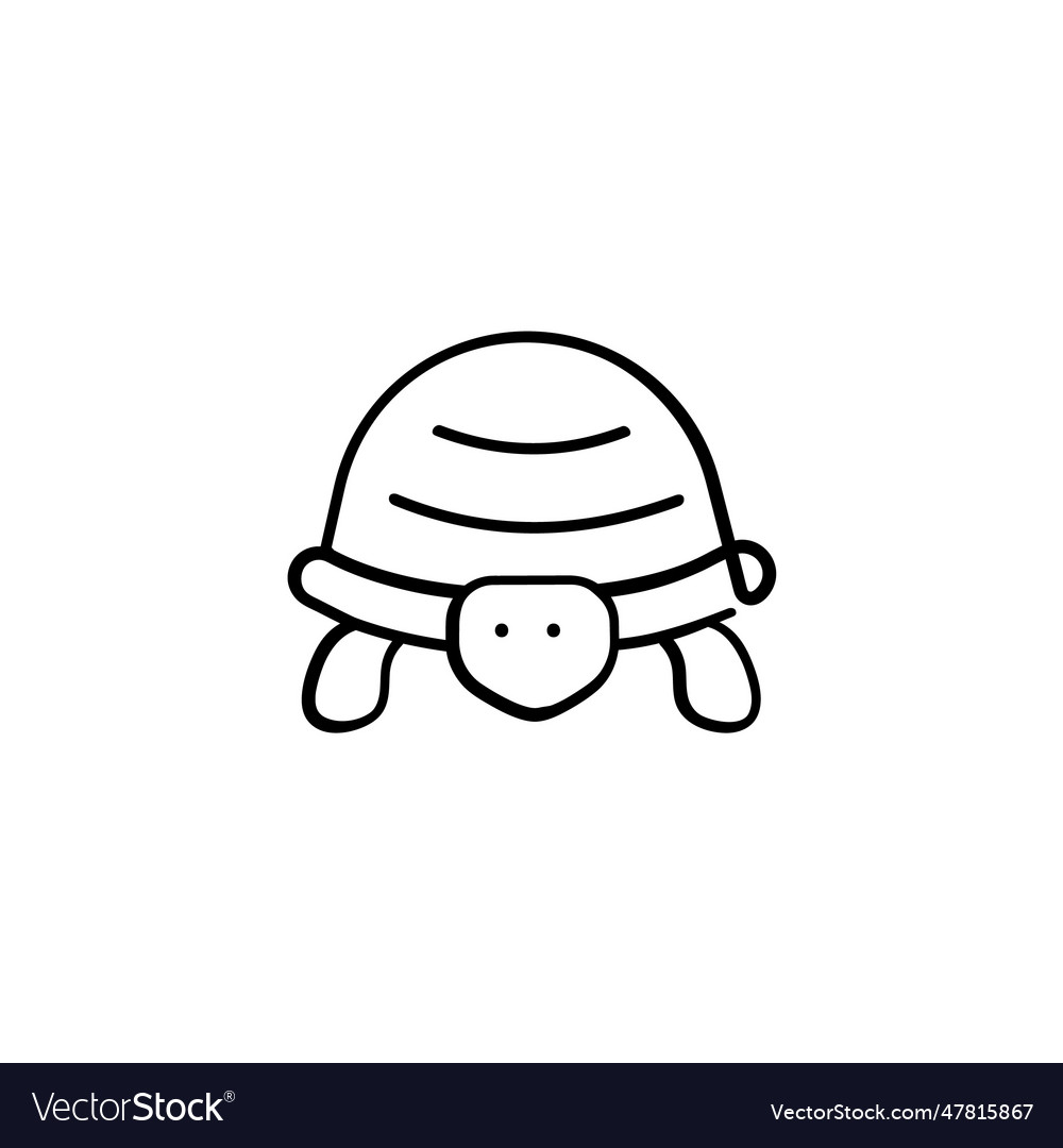 Turtle line style icon design