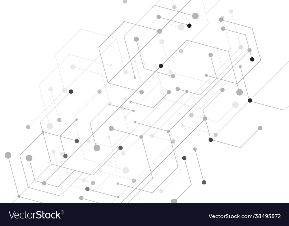 Abstract hexagon technology connect for concept Vector Image Abstract hexagon technology connect for concept