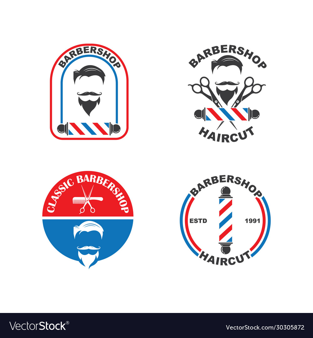 Barber shop icon logo Royalty Free Vector Image