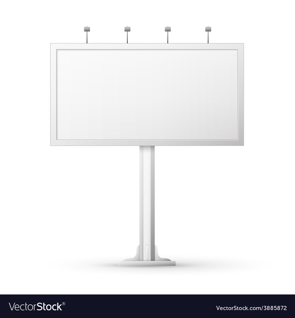 Blank billboard screen Royalty Free Vector Image