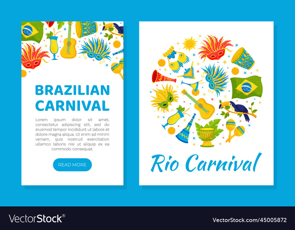 Brazilian Party And Carnival Design With Bright Vector Image