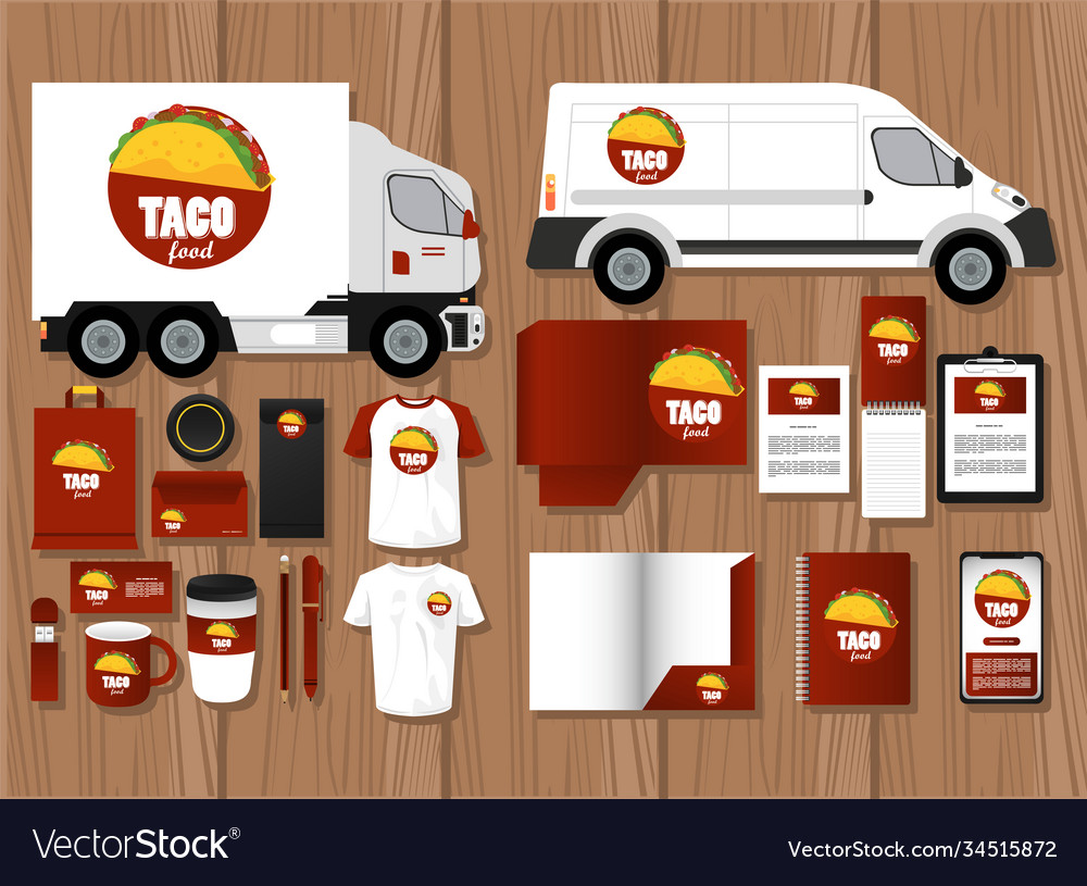 Bundle mexican food mockup elements branding