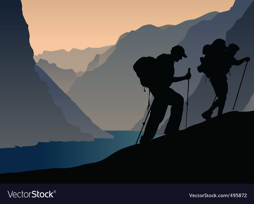 Climbers Royalty Free Vector Image - VectorStock