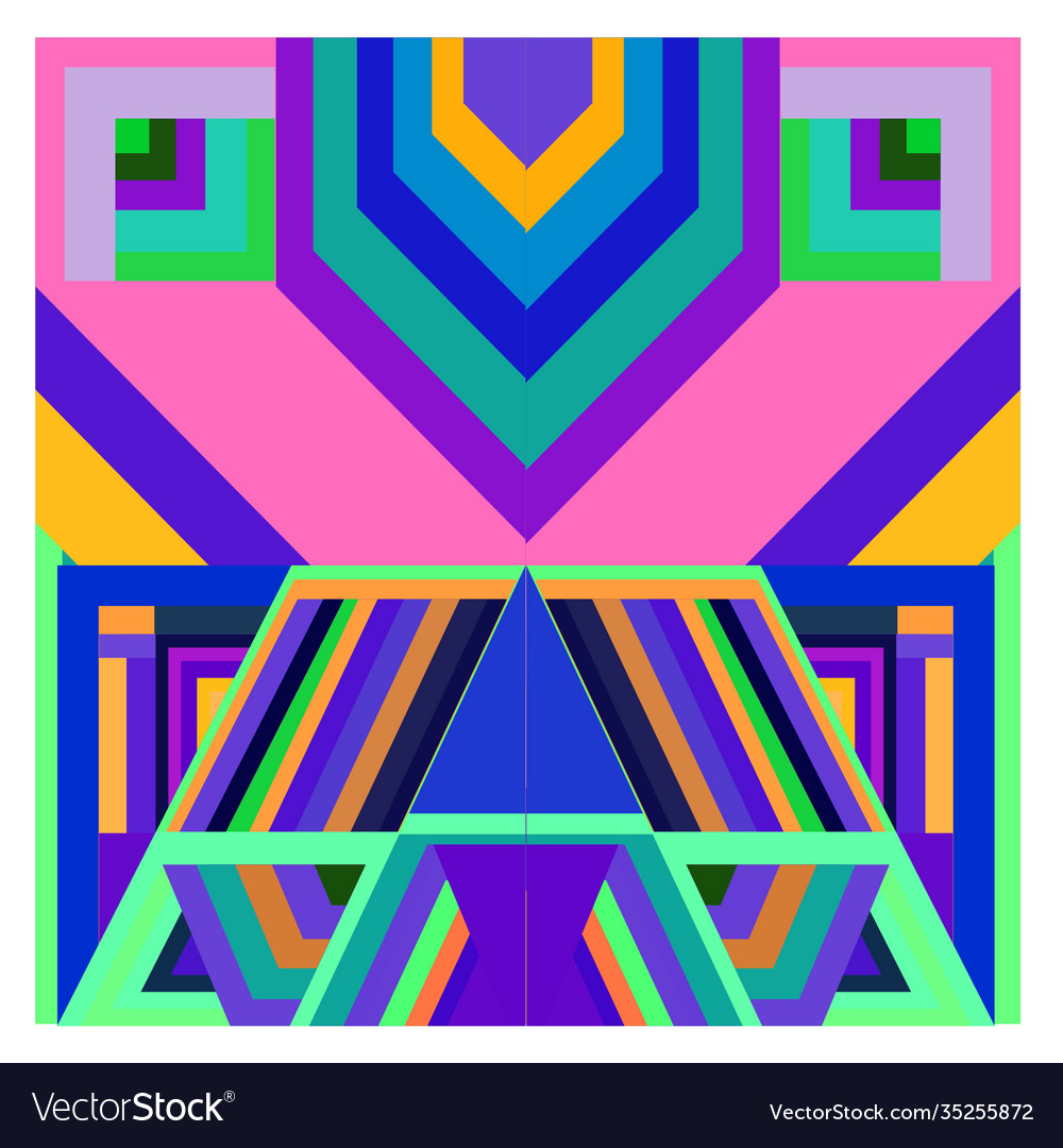 Colorful geometric and curve background pattern