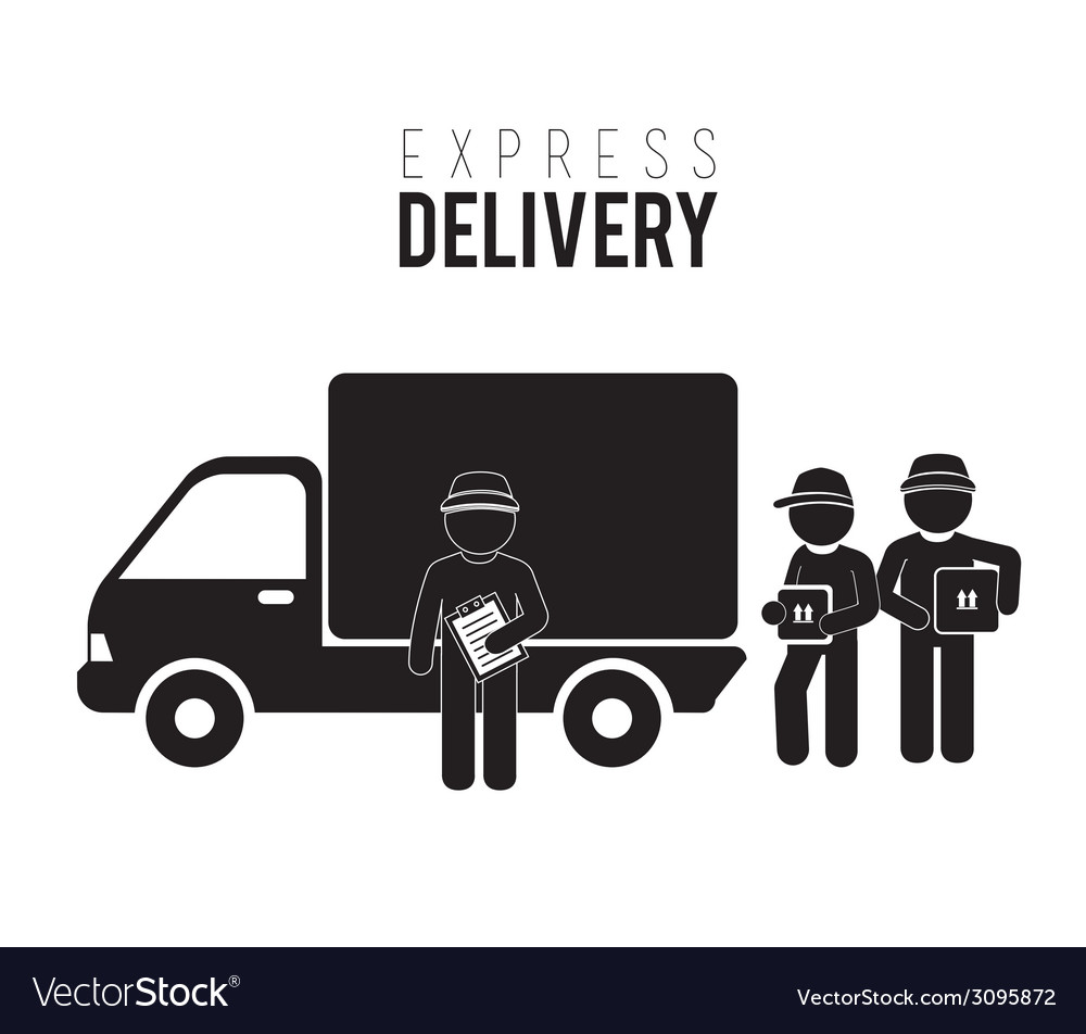 Delivery Design Over White Background Royalty Free Vector Delivery Design Over White Background Royalty Free Vector