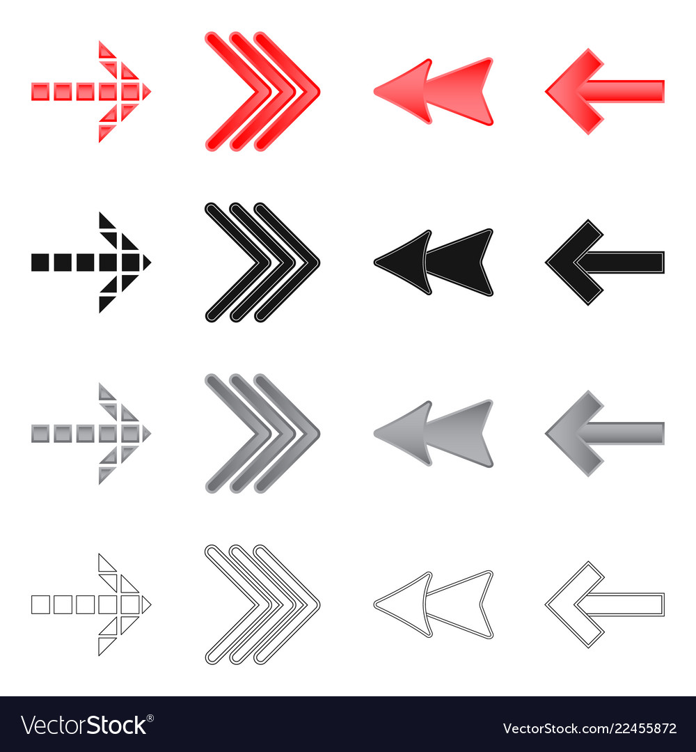 Design of element and arrow symbol set