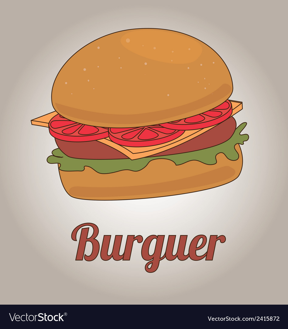 Fast food over gray background