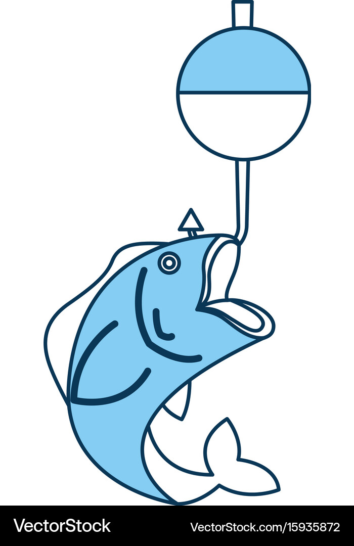 Fish hook isolated icon Royalty Free Vector Image