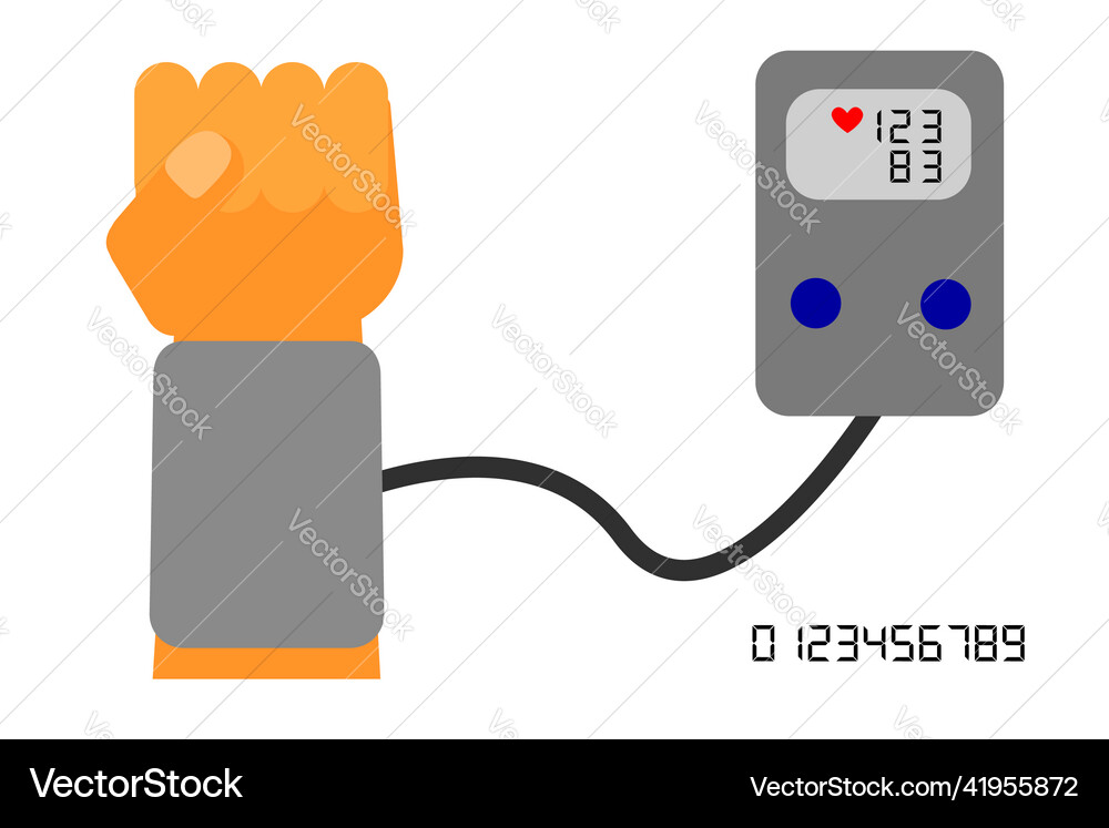 For blood pressure control isolated on white Vector Image