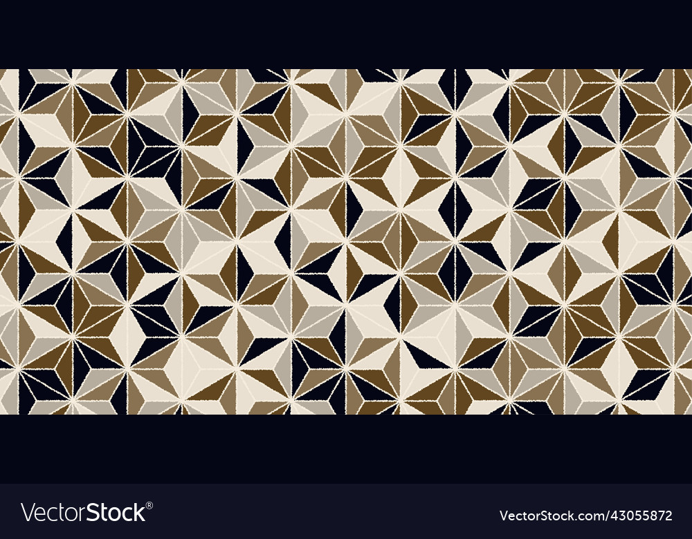 Geometric pattern with wavy lines triangle shape vector image Geometric pattern with wavy lines triangle shape