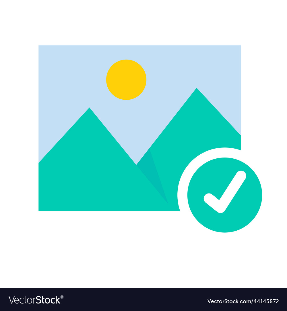 Image simple mountain landscape photo adding vector image Image simple mountain landscape photo adding
