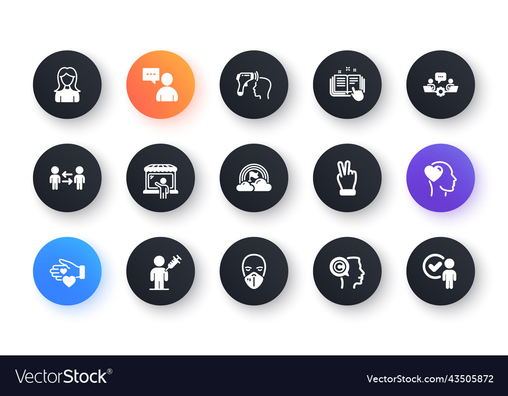 Minimal set of volunteer users chat Vector Image Minimal set of volunteer users chat