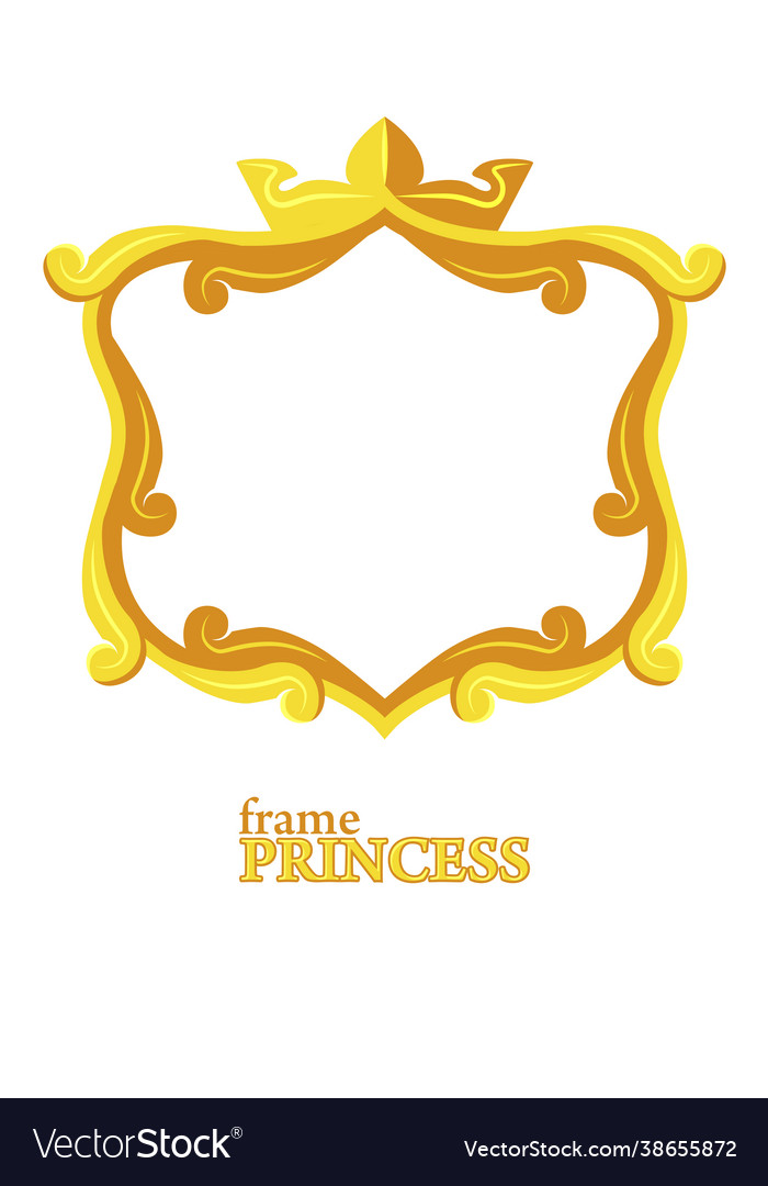 Princess gold frame cartoon square avatars