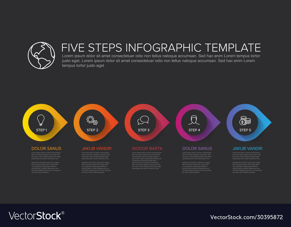 Progress steps template Vector Image Progress steps template