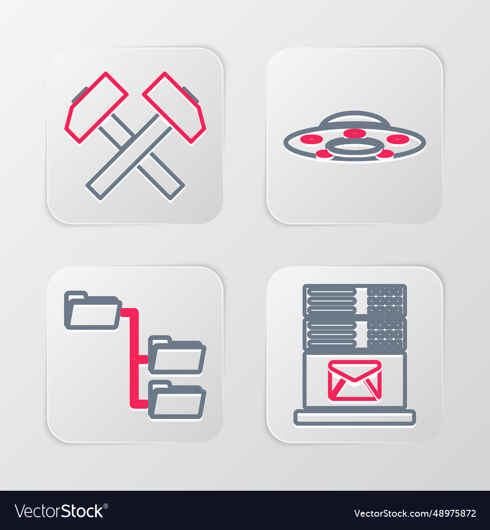 Set line mail server folder tree ufo flying