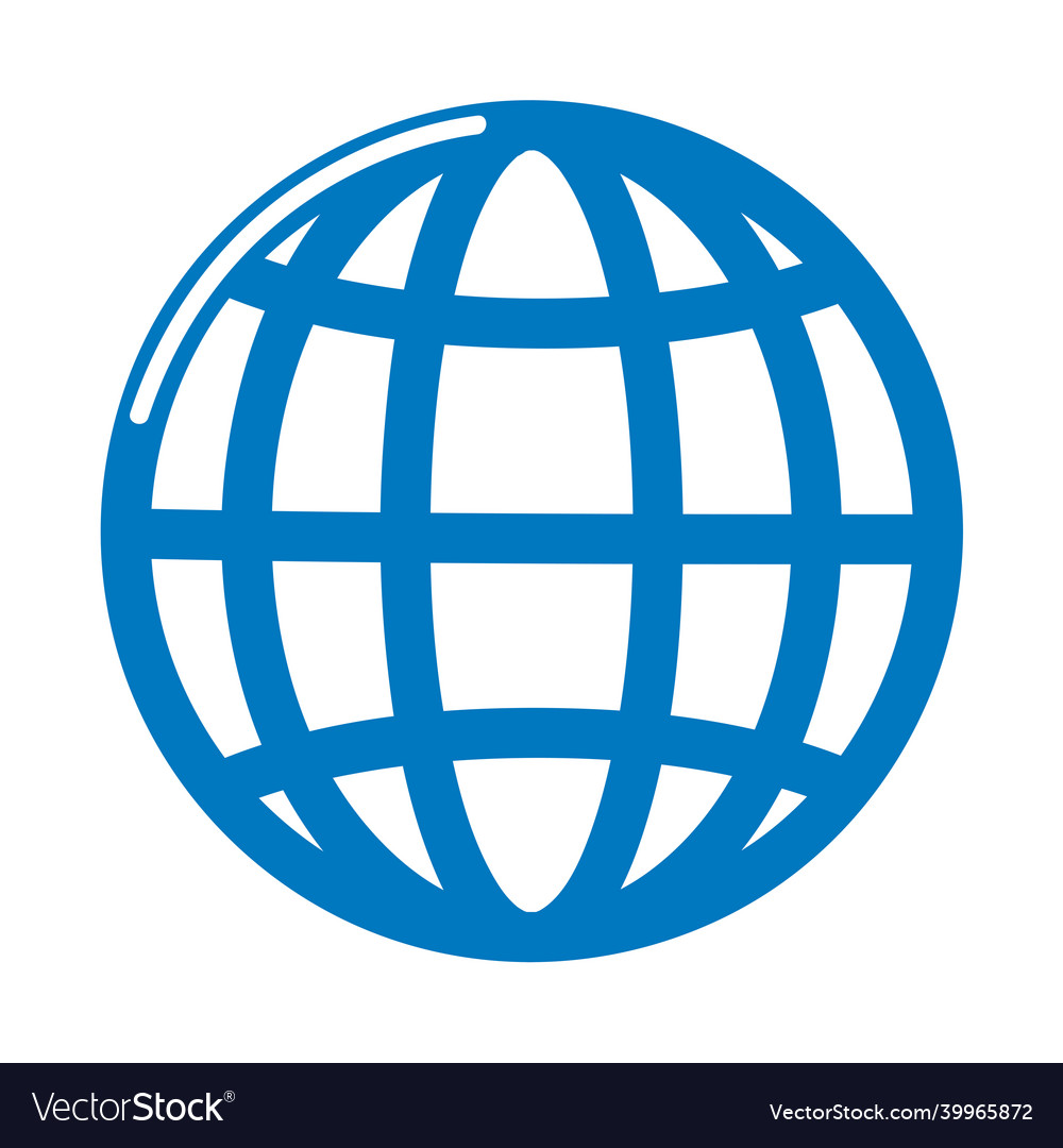 Sphere planet browser Royalty Free Vector Image