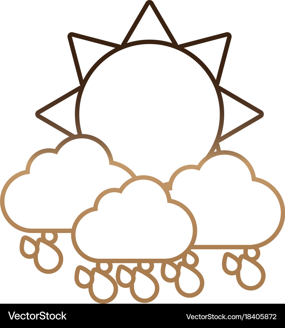 Sun and cloud icon Royalty Free Vector Image - VectorStock