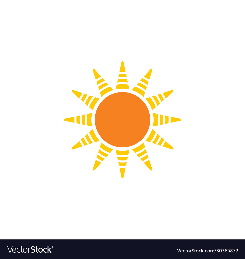 Sun related icon on background for graphic and web vector image Sun related icon on background for graphic and web