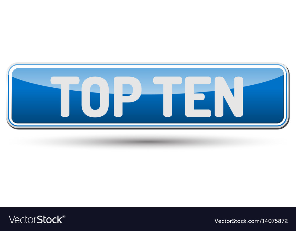 Top ten - abstract beautiful button with text
