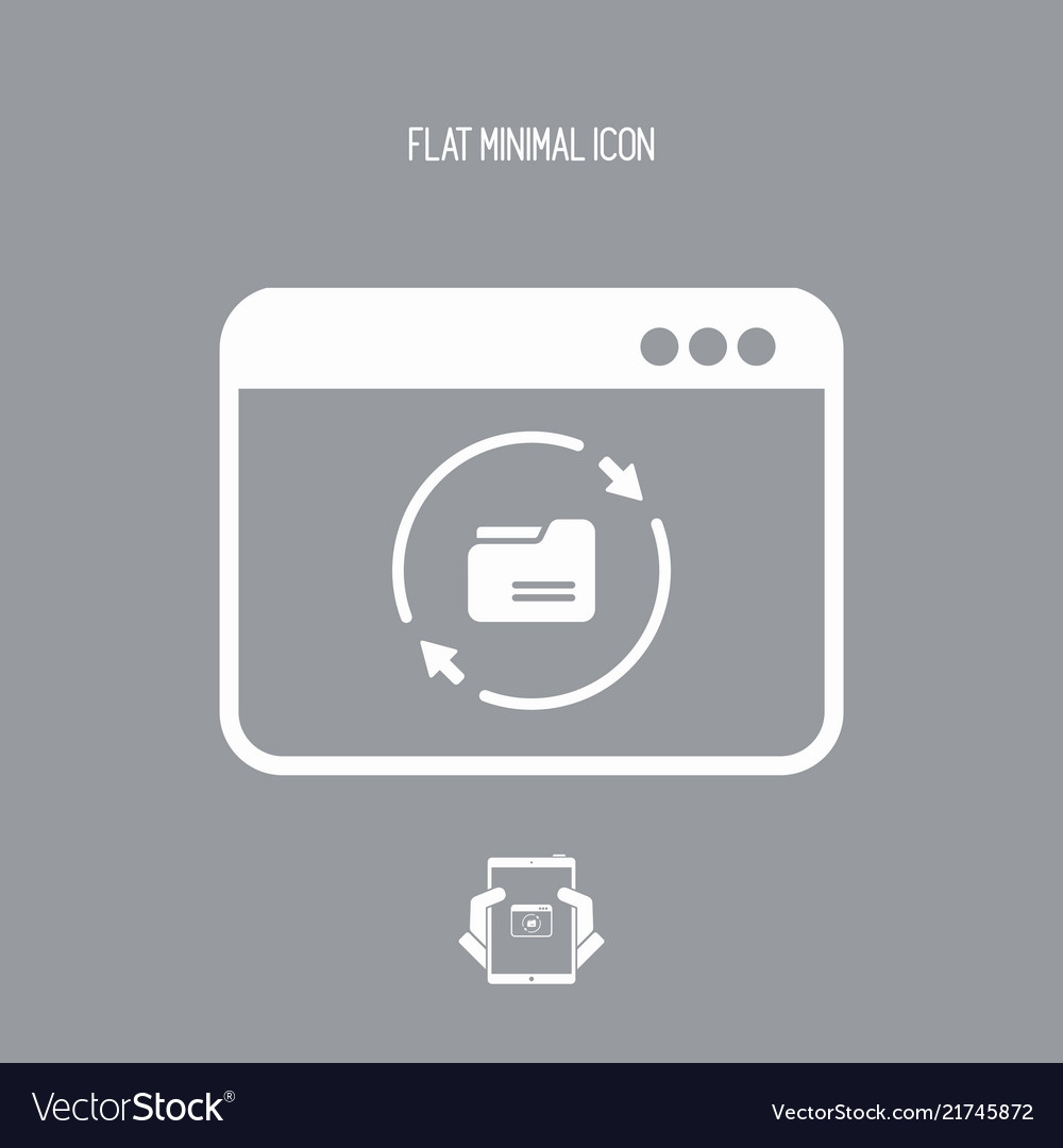 Udates folder window - flat minimal icon