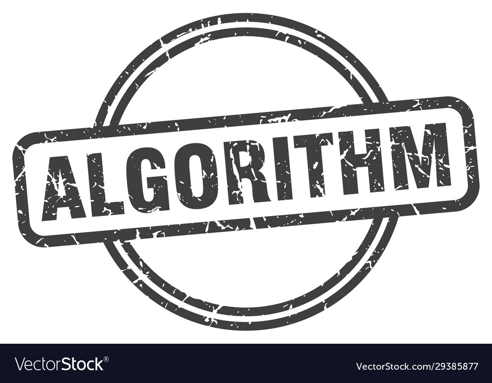 Algorithm stamp round vintage grunge