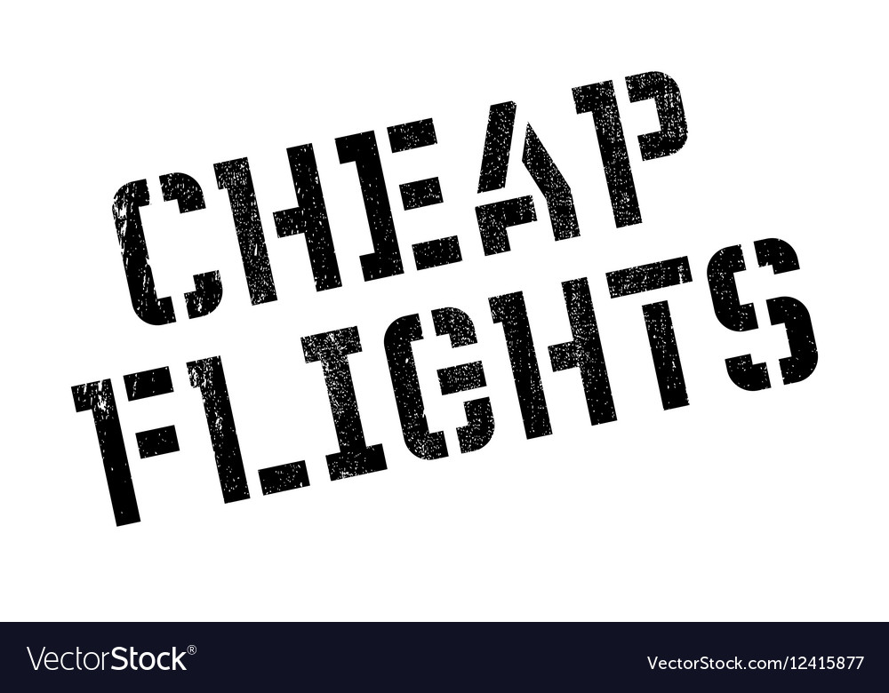 Cheap Flights rubber stamp Royalty Free Vector Image