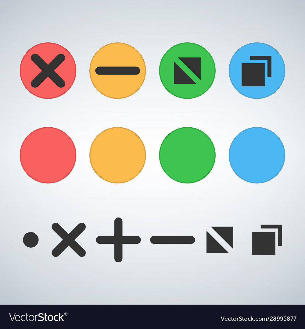 Colorful Button Set - Web & App Icons