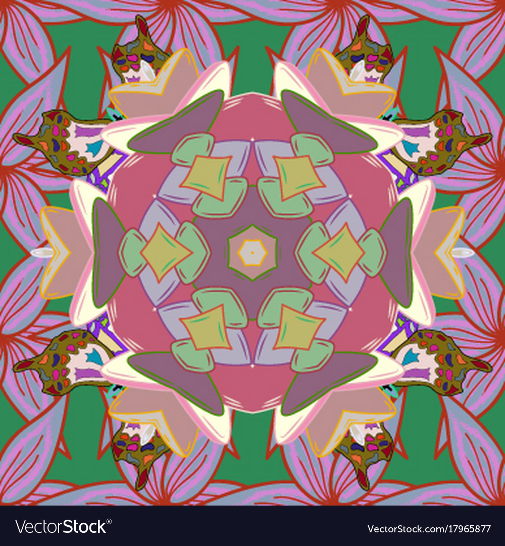 Colour spring theme seamless pattern background