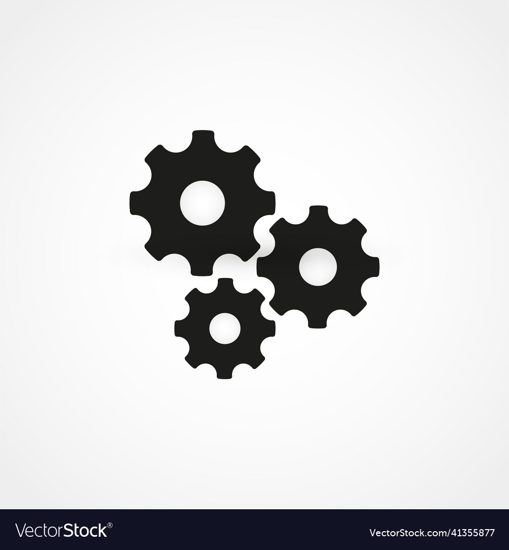 Gear icon on white background