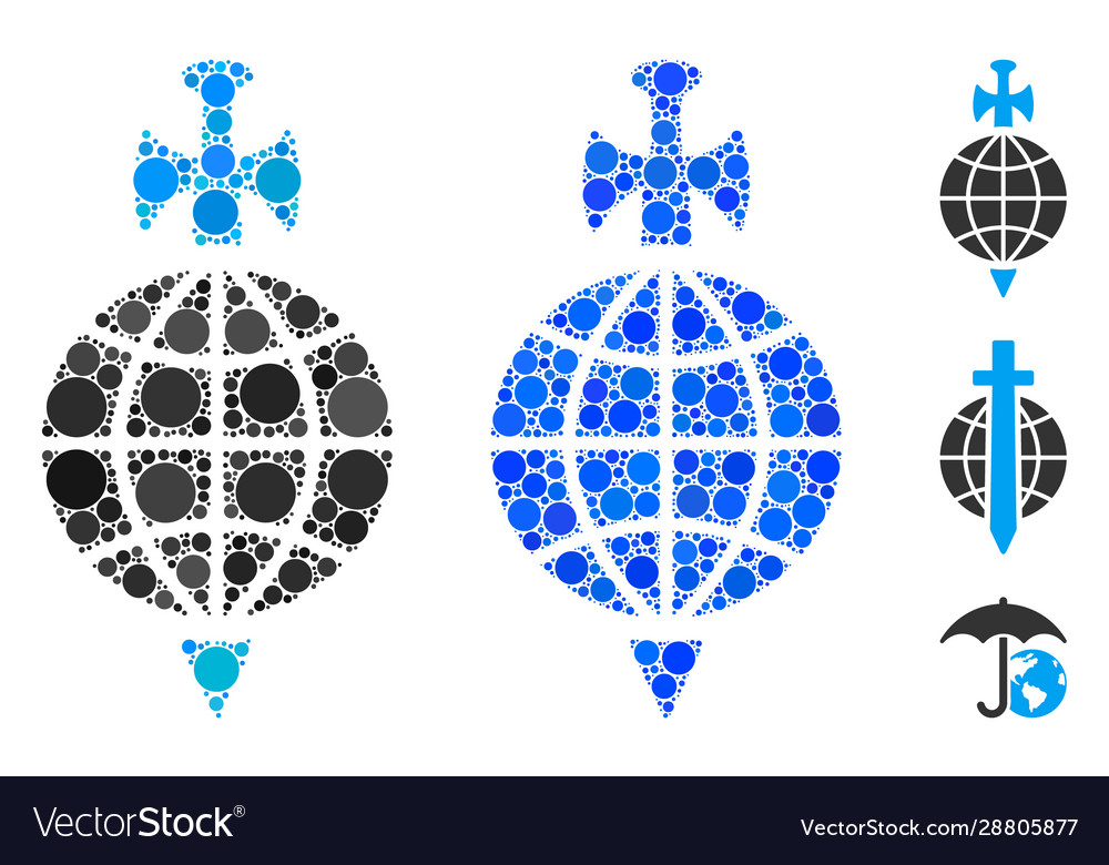 Global guard composition icon round dots