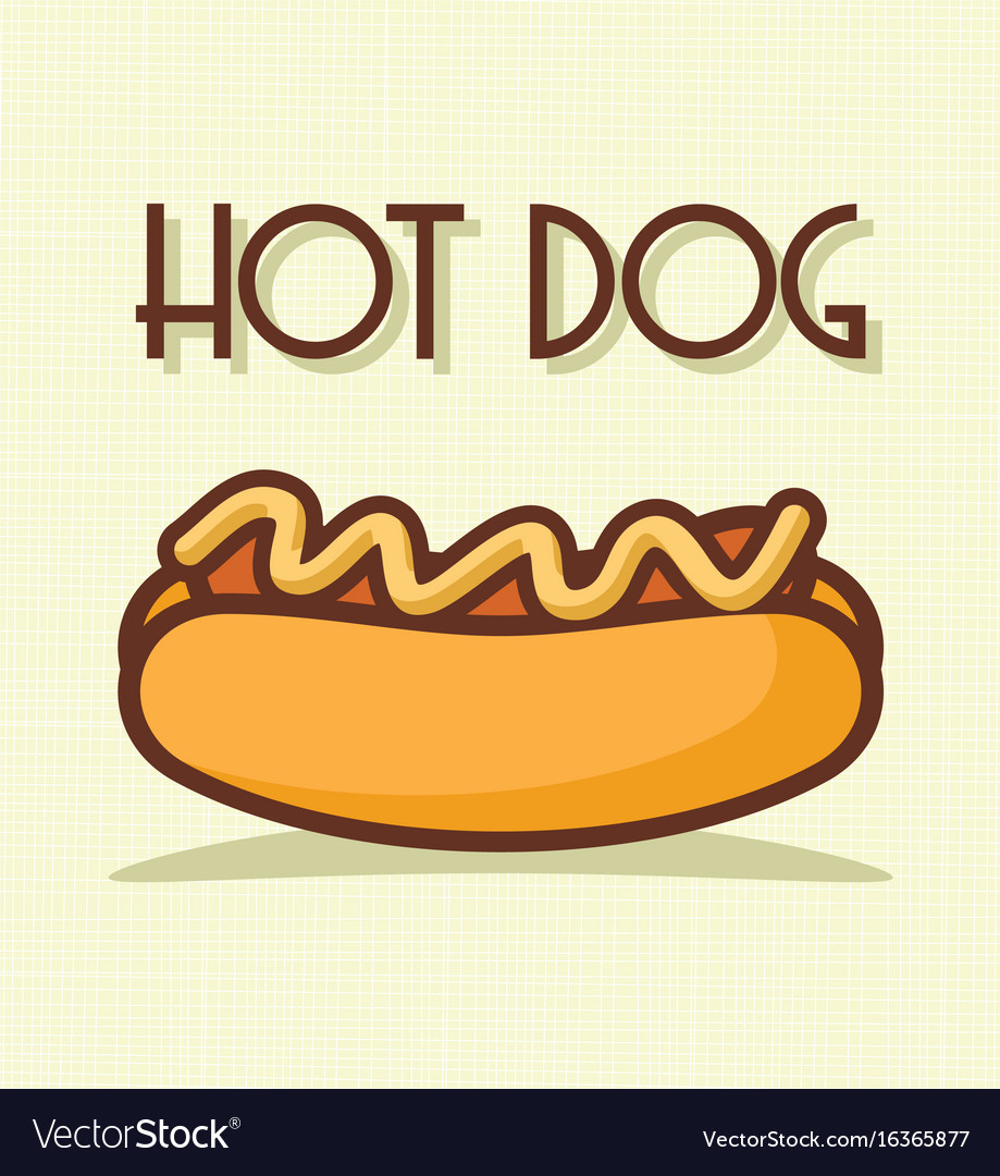 Hot dog Royalty Free Vector Image - VectorStock