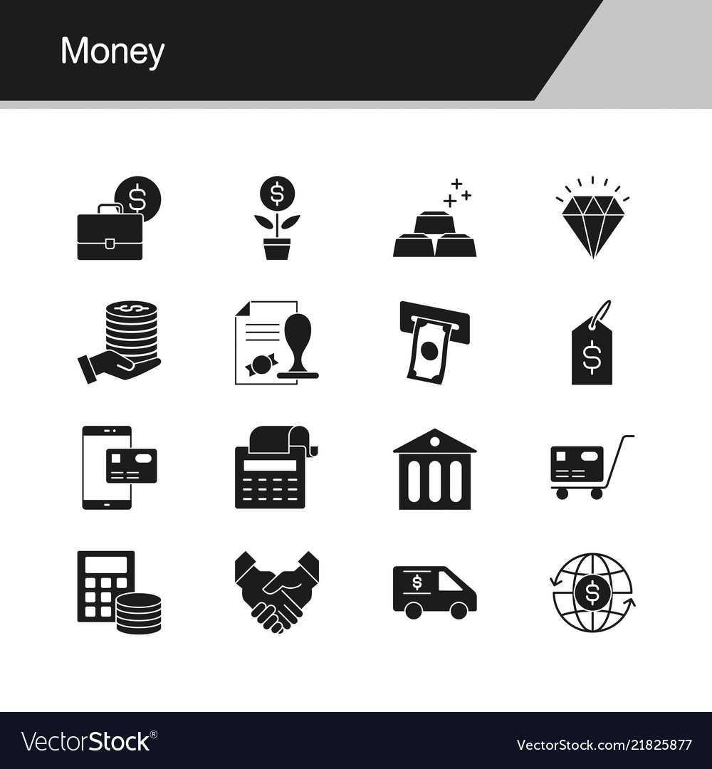 Money icons design for presentation graphic