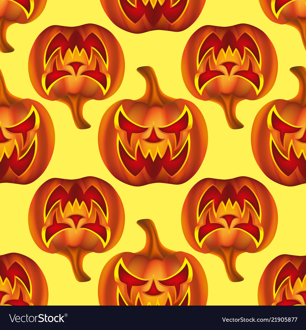 Seamless pattern with pumkins on background