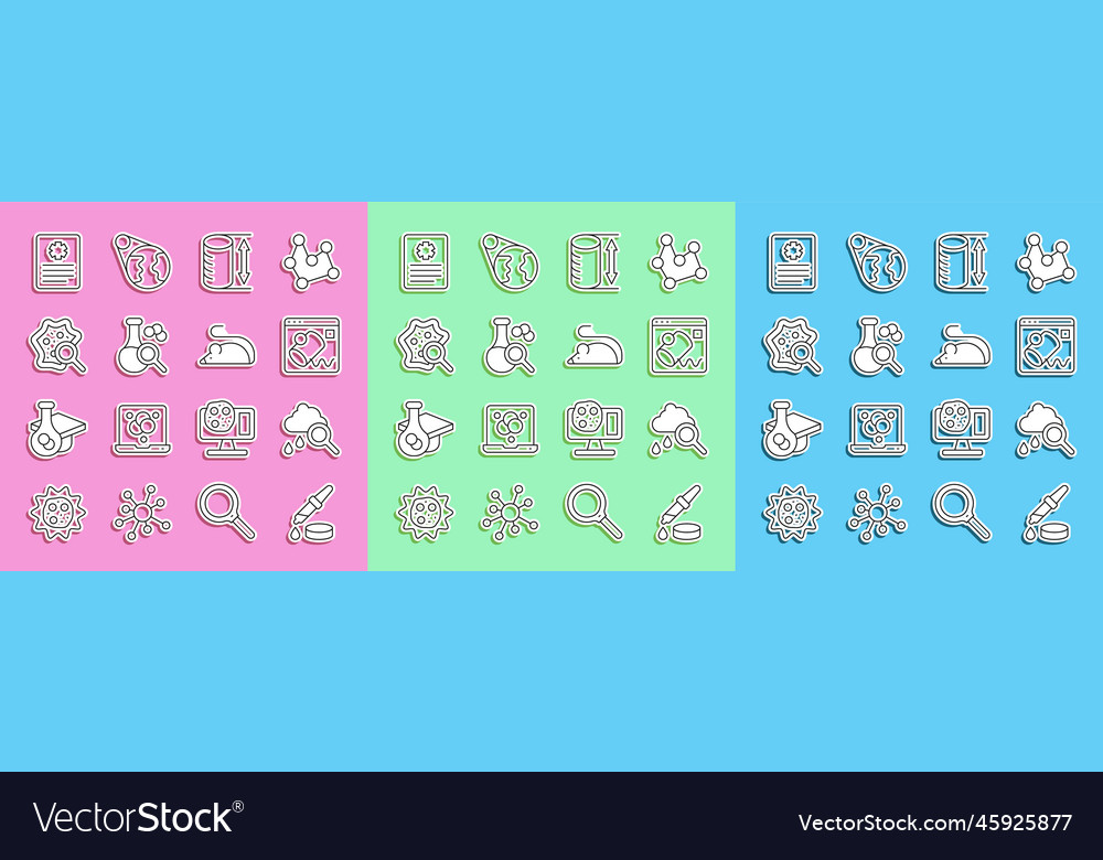 Set line pipette cloud with rain data vector image Set line pipette cloud with rain data