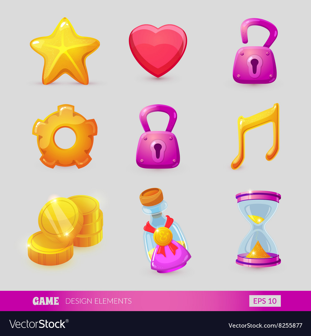 Set with game design elements