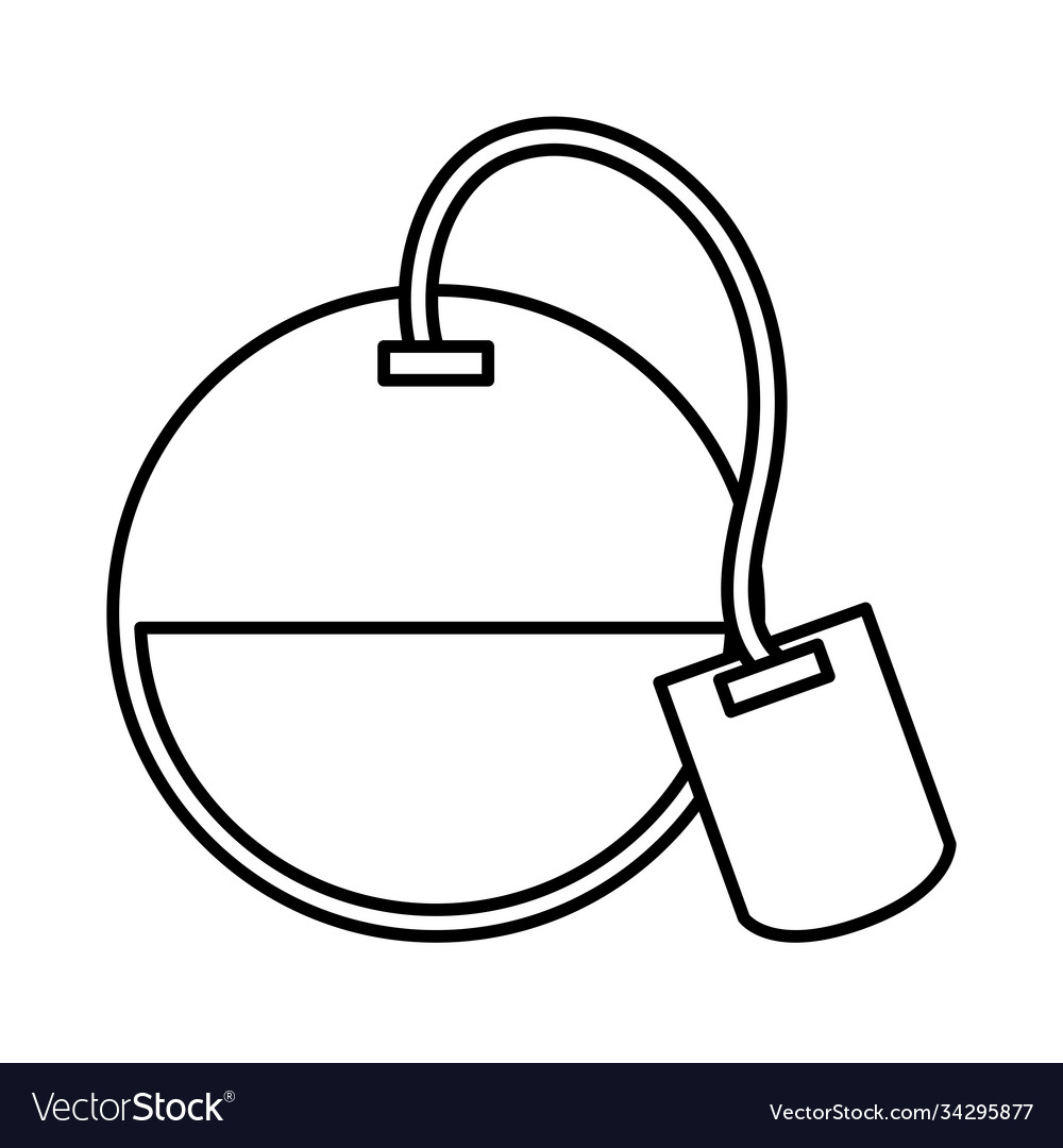 Tea pack ingredient health care line icon Vector Image